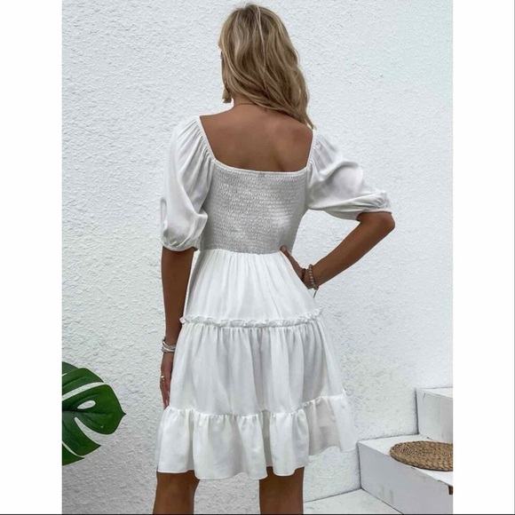 Sweetheart neck boho dress - Picture 3 of 7